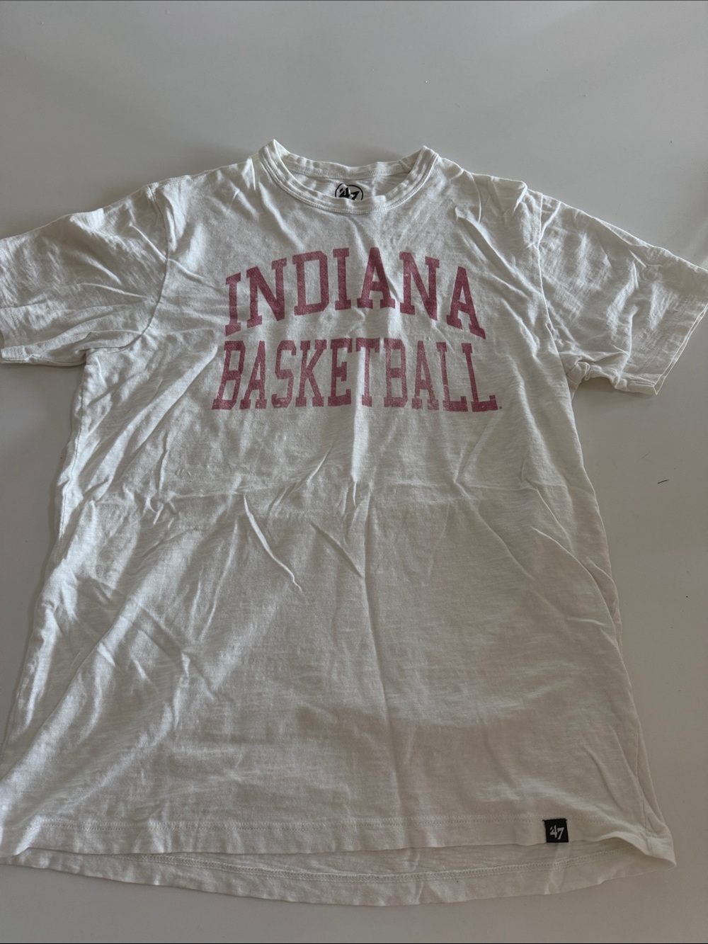 47 off white T-Shirt with faded red Indiana Basketball Logo